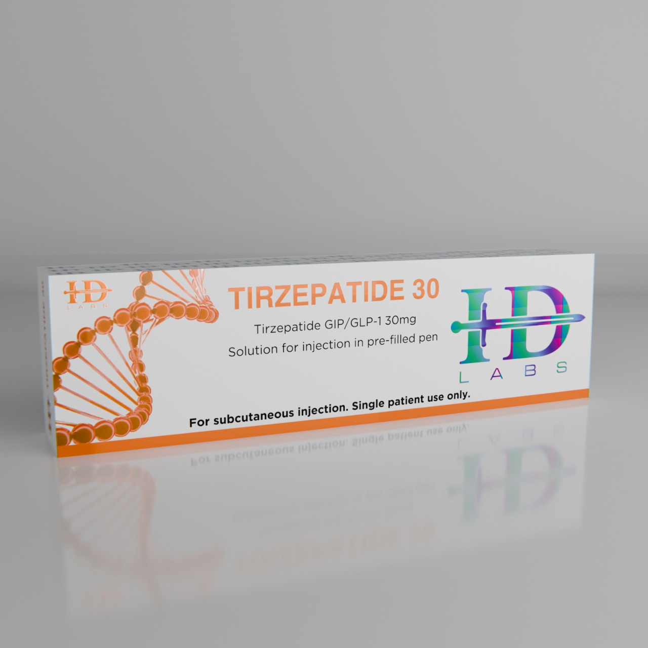 HD Labs Tirzepatide for sale. Image of product box